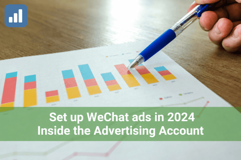 Advertising account article cover with a neutral chart symbol