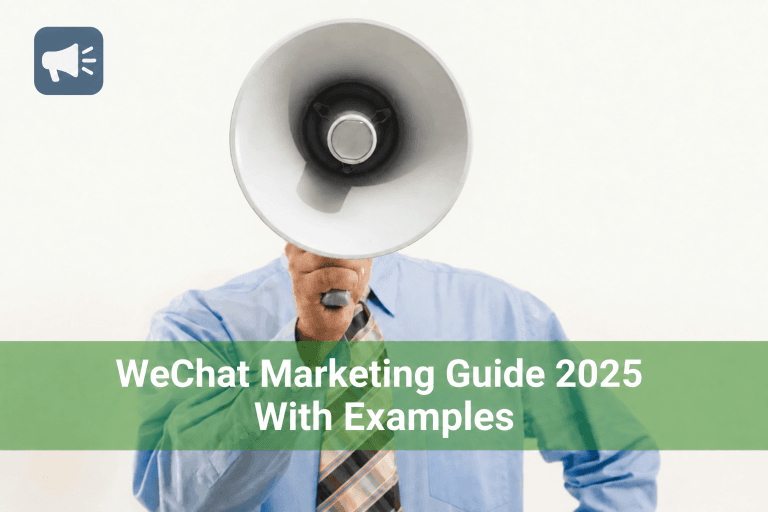 WeChat marketing guide 2025 with examples — person holding a megaphone