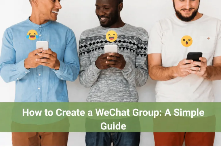 Three men using phones with laughing, smiling and surprised emojis